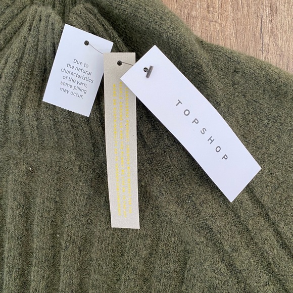 NWT TopShop Olive Green Sweater - Picture 4 of 6